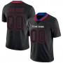 Lights Out Black Scarlet-Royal Football Jersey