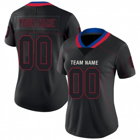 Lights Out Black Scarlet-Royal Football Jersey
