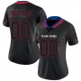 Lights Out Black Scarlet-Royal Football Jersey
