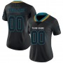 Lights Out Black Teal-Old Gold Football Jersey