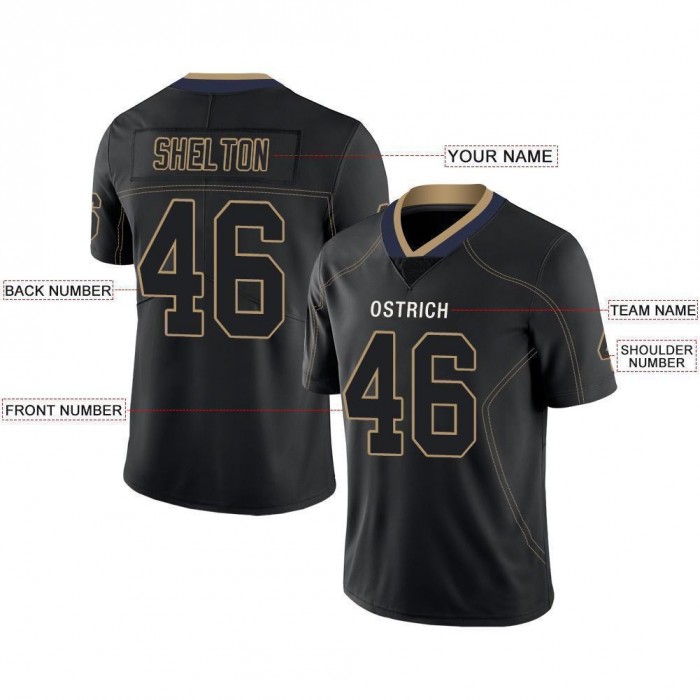 Lights Out Black Old Gold-Navy Football Jersey