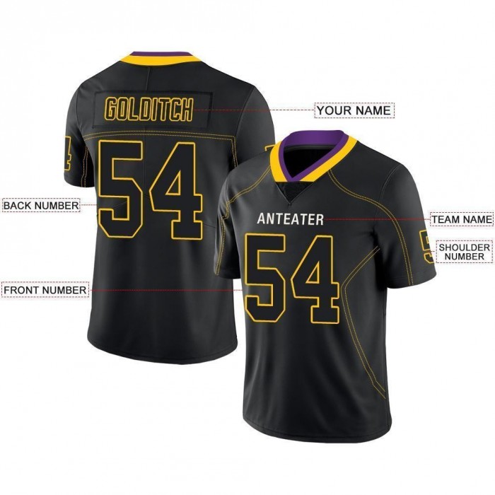 Lights Out Black Gold-Purple Football Jersey