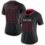 Lights Out Black Scarlet-Navy Football Jersey