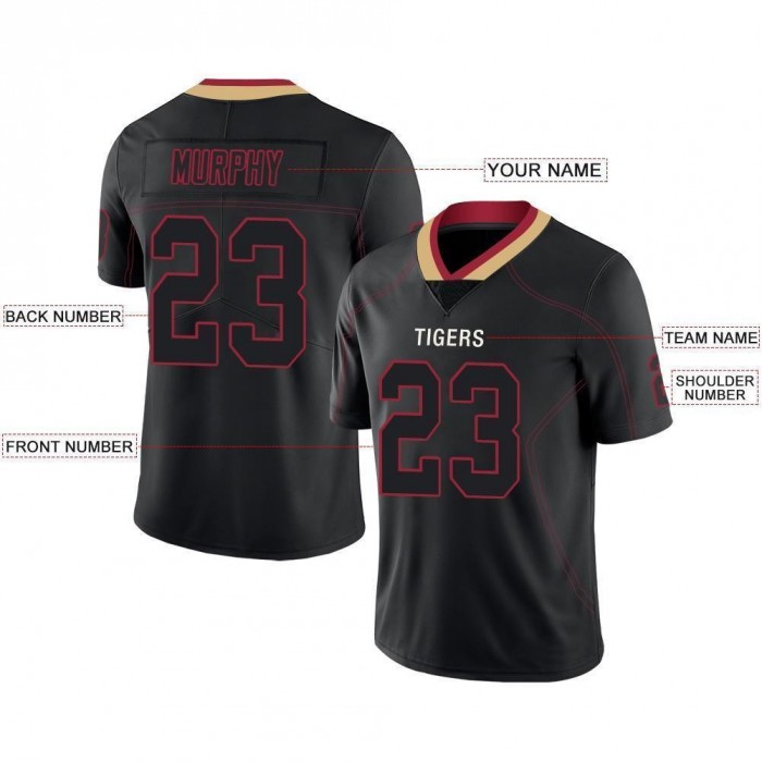Lights Out Black Red-Old Gold Football Jersey