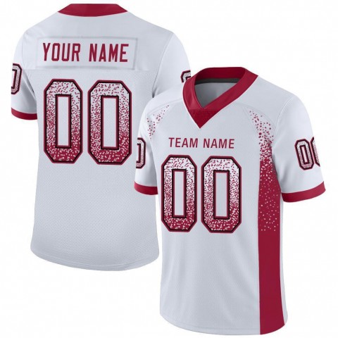 White Cardinal-Black Mesh Drift Fashion Football Jersey