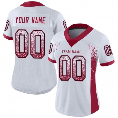 White Cardinal-Black Mesh Drift Fashion Football Jersey