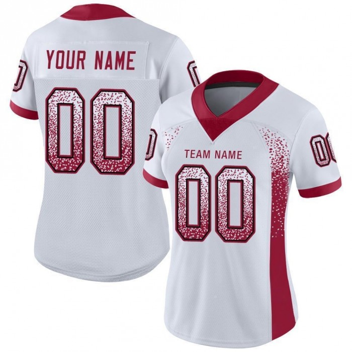 White Cardinal-Black Mesh Drift Fashion Football Jersey