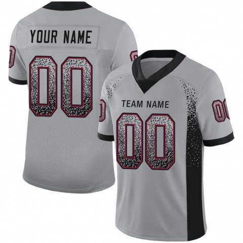Light Gray Black-Cardinal Mesh Drift Fashion Football Jersey