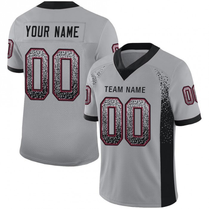 Light Gray Black-Cardinal Mesh Drift Fashion Football Jersey