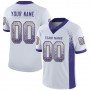 White Purple-Old Gold Mesh Drift Fashion Football Jersey