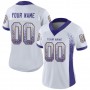 White Purple-Old Gold Mesh Drift Fashion Football Jersey