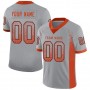Light Gray Orange-Navy Mesh Drift Fashion Football Jersey