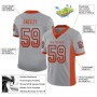 Light Gray Orange-Navy Mesh Drift Fashion Football Jersey