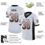 White Black-Orange Mesh Drift Fashion Football Jersey