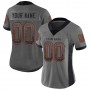 Gray Black-Orange Mesh Drift Fashion Football Jersey