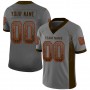 Gray Brown-Orange Mesh Drift Fashion Football Jersey