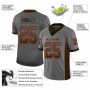 Gray Brown-Orange Mesh Drift Fashion Football Jersey