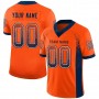 Orange Navy-White Mesh Drift Fashion Football Jersey