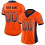 Orange Navy-White Mesh Drift Fashion Football Jersey