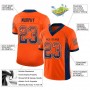 Orange Navy-White Mesh Drift Fashion Football Jersey