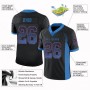 Black Powder Blue-Red Mesh Drift Fashion Football Jersey