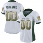 White Green-Gold Mesh Drift Fashion Football Jersey
