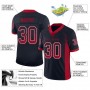 Navy Red-White Mesh Drift Fashion Football Jersey