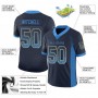 Navy Powder Blue-Gold Mesh Drift Fashion Football Jersey