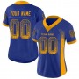 Royal Gold-Navy Mesh Drift Fashion Football Jersey