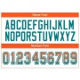 Orange Aqua-White Mesh Drift Fashion Football Jersey