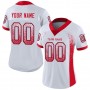 White Scarlet-Navy Mesh Drift Fashion Football Jersey