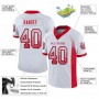 White Scarlet-Navy Mesh Drift Fashion Football Jersey
