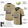 Vegas Gold Black-White Mesh Drift Fashion Football Jersey