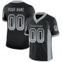 Black Silver-White Mesh Drift Fashion Football Jersey
