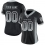 Black Silver-White Mesh Drift Fashion Football Jersey