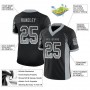 Black Silver-White Mesh Drift Fashion Football Jersey