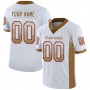 White Old Gold-Red Mesh Drift Fashion Football Jersey