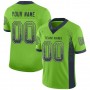 Neon Green Navy-Gray Mesh Drift Fashion Football Jersey