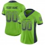 Neon Green Navy-Gray Mesh Drift Fashion Football Jersey