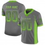 Gray Neon Green-Navy Mesh Drift Fashion Football Jersey