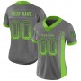 Gray Neon Green-Navy Mesh Drift Fashion Football Jersey