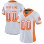 White Orange-Red Mesh Drift Fashion Football Jersey