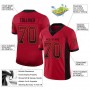 Red Black-Orange Mesh Drift Fashion Football Jersey