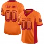 Orange Red-Black Mesh Drift Fashion Football Jersey