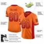 Orange Red-Black Mesh Drift Fashion Football Jersey