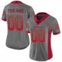 Gray Red-Orange Mesh Drift Fashion Football Jersey