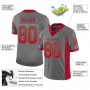 Gray Red-Orange Mesh Drift Fashion Football Jersey