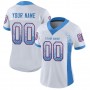 White Powder Blue-Red Mesh Drift Fashion Football Jersey