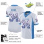 White Powder Blue-Red Mesh Drift Fashion Football Jersey