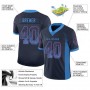 Navy Powder Blue-Red Mesh Drift Fashion Football Jersey